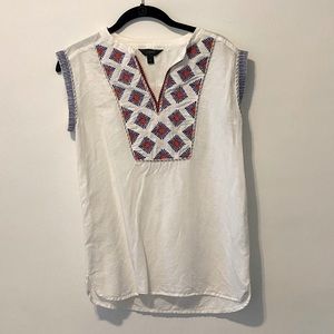 J.Crew Embellished Linen Tunic